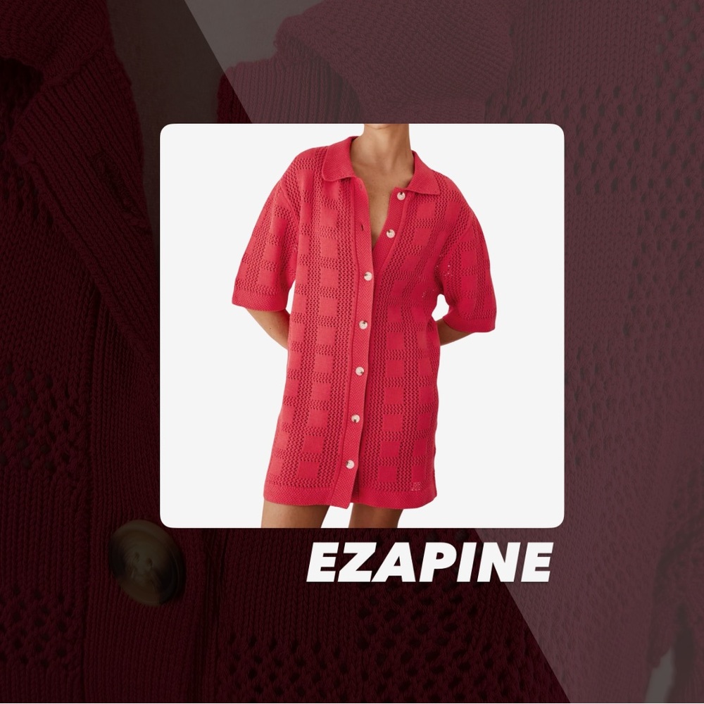 EUC Ezapine Red Crochet Coverup